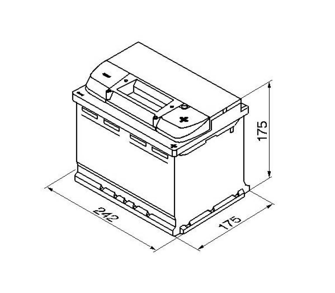 Bosch S4 004 60Ah 540A 242x175x175 -+
