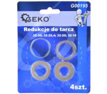 Saeketta vähendusadapterid 4tk 32-30/25.4/20/16mm Geko