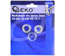 Saeketta vähendusadapterid 3tk 22/20-16-12.7mm Geko