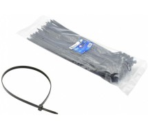 Juhtmevits "nylon" 3.6x370mm must 100tk Geko