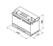 Bosch S4 013 95Ah 800A 353x175x190 -+