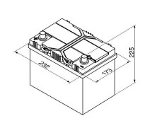 Bosch S4 025 60Ah 540A 232x173x225 +-