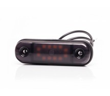 Küljetuli LED 12/24v punane tumeda klaasiga12-LED 84x25x11mm