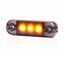 Küljetuli LED 12/24v kollane tumeda klaasiga 3-LED 84x25x11mm