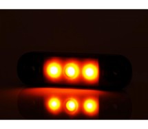Küljetuli LED 12/24v kollane tumeda klaasiga 3-LED 84x25x11mm