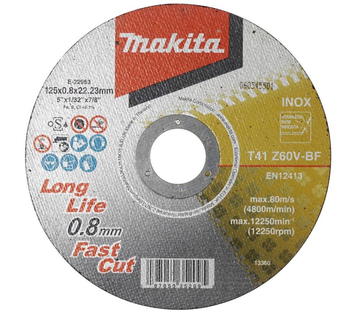 Lõikeketas 125x0.8mm z60u-bf. rst/metall Makita