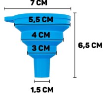 Воронка силиконовая складная Ø70 мм, Geko