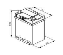 Bosch S4 030 40Ah 330A 187x127x227 -+