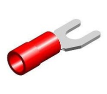 Juhtmeotsik hark/kahvel punane ø4.4mm 100tk m+