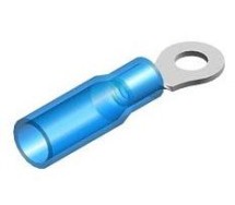 Termokahanev juhtmeotsik avaga/silmusklemm sinine ø8.5mm. 1.5-2.5mm² blister 10tk m+