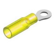 Termokahanev juhtmeotsik avaga/silmusklemm kollane ø8.5mm. 4-6mm² blister 5tk m+