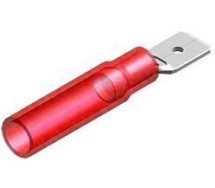 Termokahanev juhtmeotsik lapik "isa" punane 6.3x0.8mm 100tk m+