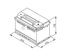 Bosch EFB S4 E10 75Ah 730A 315x175x175-+