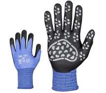 Эластичные рабочие перчатки из нейлона/ spandex. Пенонитриловое покрытие с узором на ладонной части