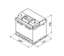 Bosch S5 001 52Ah 520A 207x175x175 -+