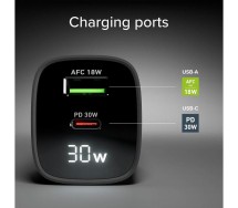 Laadija USB-c pd 30w + USB-a 18w sbs