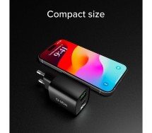 Laadija USB-c pd 30w + USB-a 18w sbs