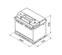 Bosch S5 004 61Ah 600A 242x175x175 -+
