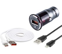Sigaretisüütaja pesasse kiirlaadija USB 12v/24v + USB kaabel Wayme