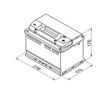 Bosch S5 007 74Ah 750A 278x175x175 -+