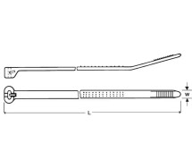 Juhtmevits ty-rap 2.4 x 92mm must 100tk m+