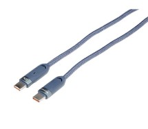 Laadimisjuhe põimitud spiraal USB-c-USB-c. max 100w. 50-180cm Wayme