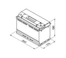 Bosch S5 013 100Ah 830A 353x175x190mm -+