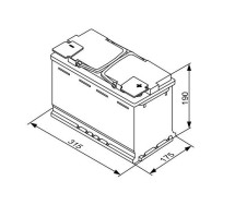Bosch AGM S5 A11 80Ah 800A 315x175x190-+