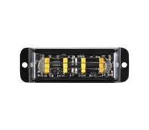 Strobo vilkur kollane 110x36x17mm 12/24v 3w