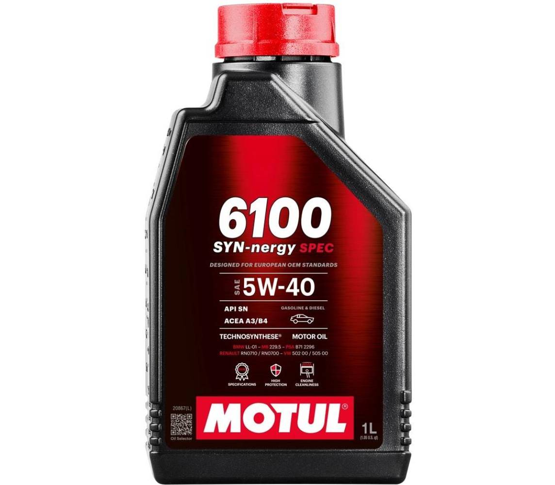 Motul 6100 syn-nergy spec 5w40 a3/b4 1L
