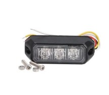 Strobo vilkur kollane 3-LED 12/24v