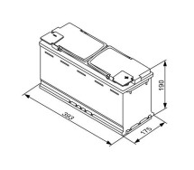 Bosch AGM S5 A15 105Ah 950A 393x175x190