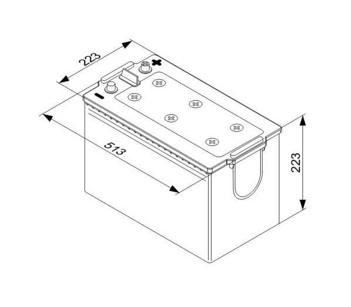 Bosch T5 077 180Ah 1000A 513x223x223+-