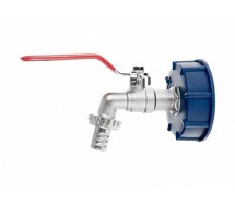 Ibc adapter s60*6 + 1/2" kraan. 3/4" väliskeermega Geko