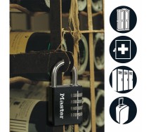 Кодовый навесной замок Master Lock 7640EURDBLK, 40 мм, чёрный