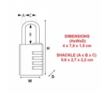 Кодовый навесной замок Master Lock 7640EURDBLK, 40 мм, чёрный
