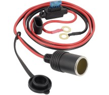Sigaretisüütaja pesa pikendusjuhe 100cm 15a. 8.4mm klemm 12/24v Carmotion