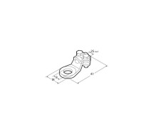 Наконечники силового кабеля 12/24 В, 25 мм², комплект 2 шт.