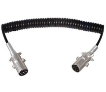 Spiraalkaabel 7-pin "n" 4.5m alumiiniumotsad