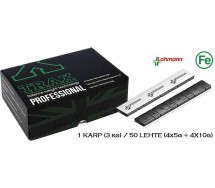 Liimitav tasakaal 4.0mm. karp 50x60g (4x5g+4x10g) fe. must pulberv. lohmann/trax