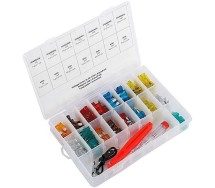 150-os. kahvelkaitsmete ja mini kahvelkaitsmete kompl. + tester Carmotion