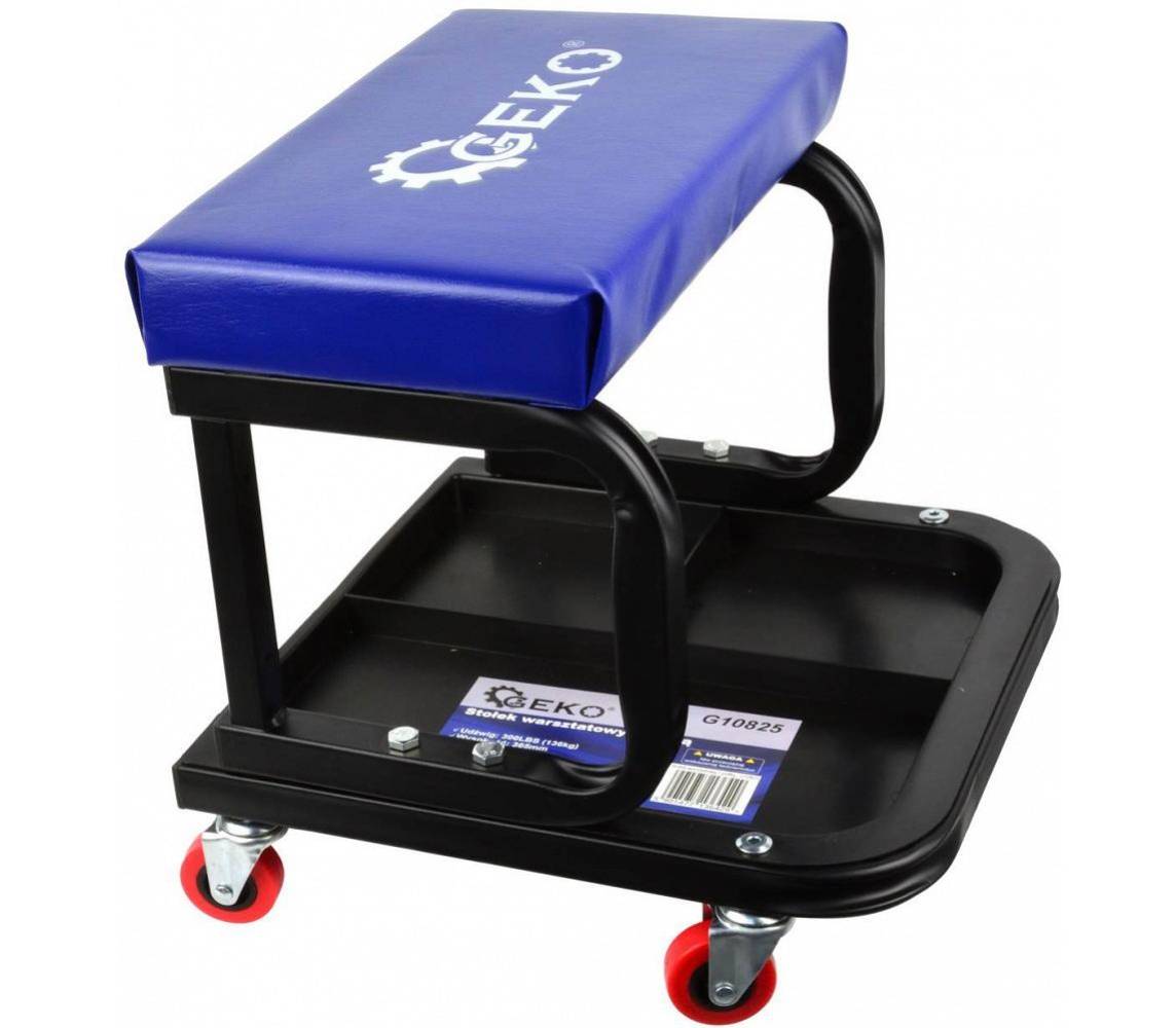 Töökoja tool ratastel. sektsioonpõhjaga Geko