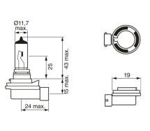 Bosch H8 12V 35W Pure Light kartong 1tk