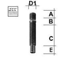 Tikkpolt tp14x1.25/82 (12.8+49.2+5+15). topeltkeermega
