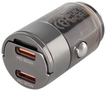 Sigaretisüütaja kiirlaadija nano 2x USB-c pd max 30w. 12v/24v Wayme