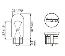 Bosch W3W 12V 3W W2,1x9,5d Pure Light