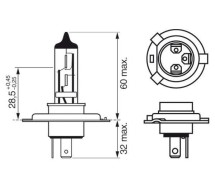 Bosch ECO H4 12V 60/55W Plus 100