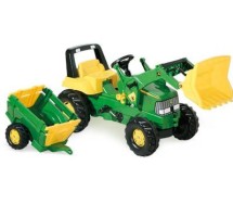 Трактор Rolly Junior John Deere с ковшом и тележкой