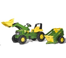 Трактор Rolly Junior John Deere с ковшом и тележкой