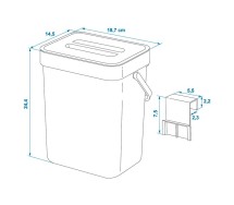 Мусорный бак с крышкой 5л для каравана